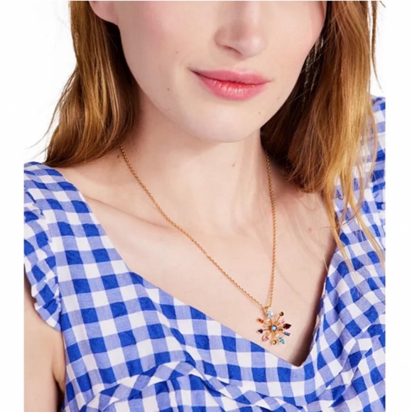 KATE SPADE • Firework Floral Pendant Necklace and Earrings Set - Picture 3 of 8